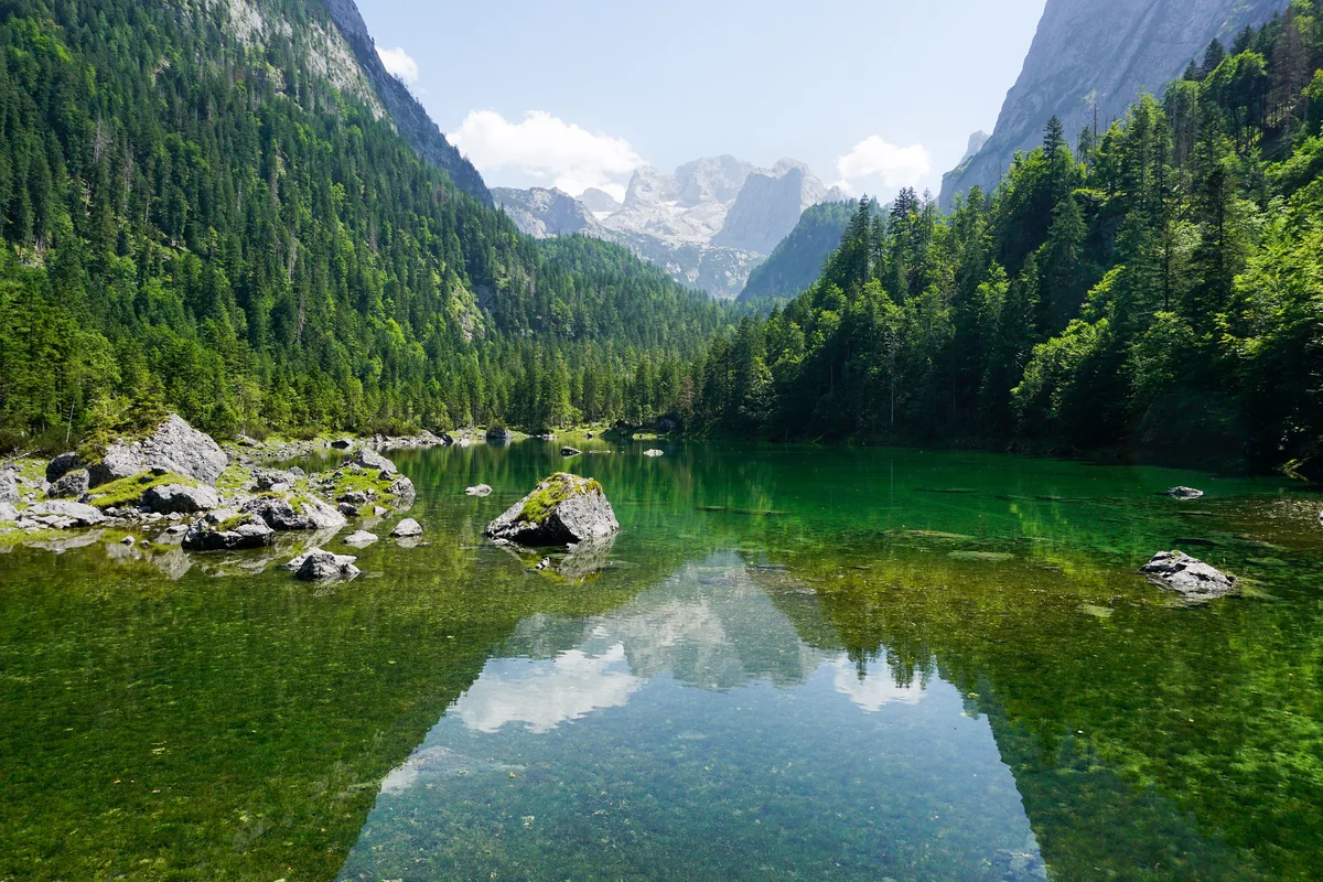 Gosaulacke im Salzkammergut in gefülltem Zustand